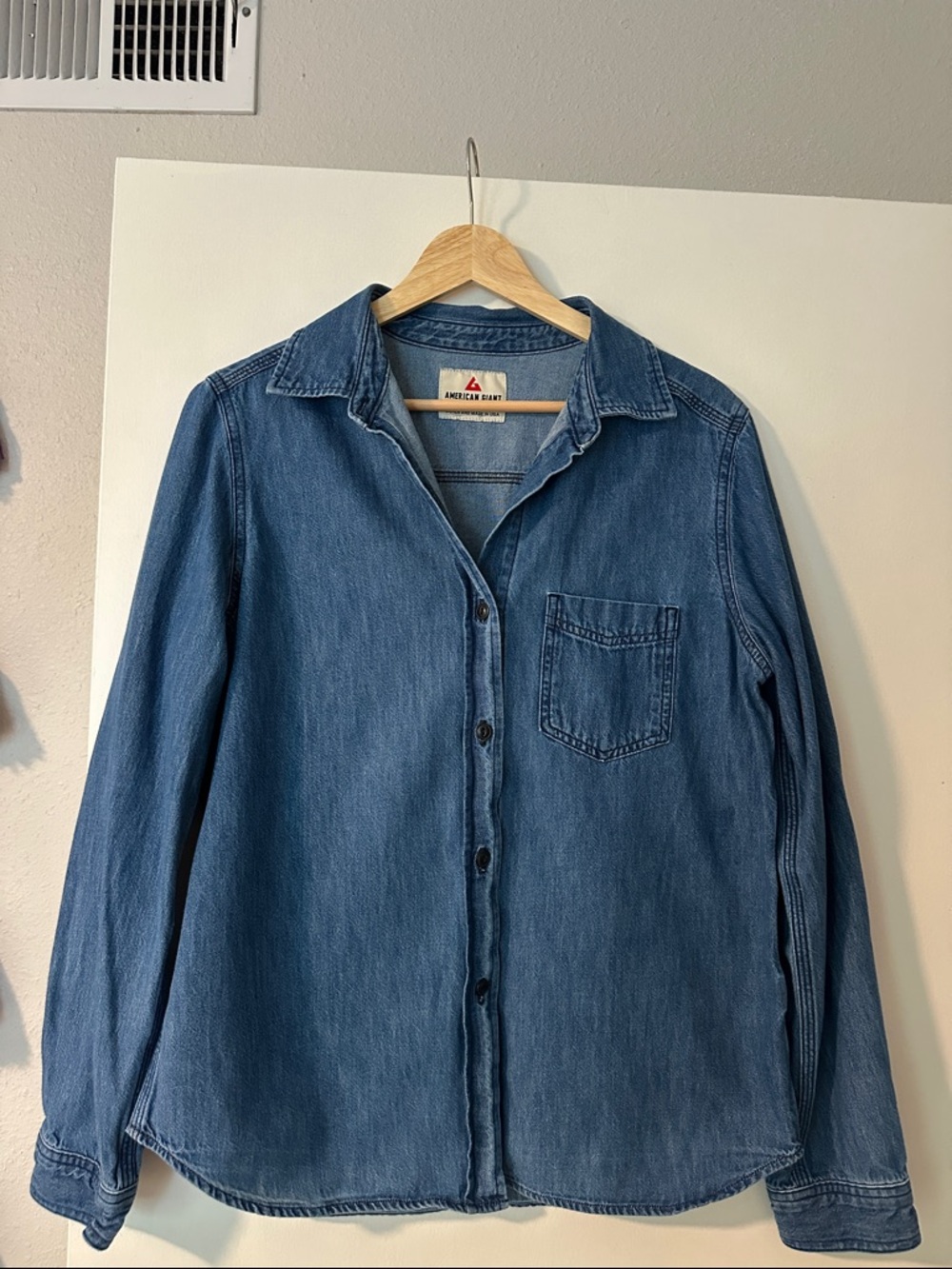 American Giant 100% Cotton Denim Shirt